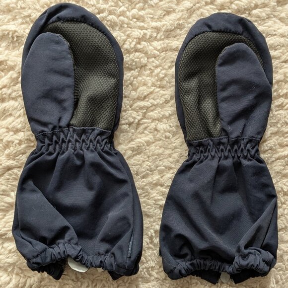 Polarn O. Pyret Fleece Lined Shell Cuff Zip Mittens Size 1-2 Yrs - Picture 3 of 5